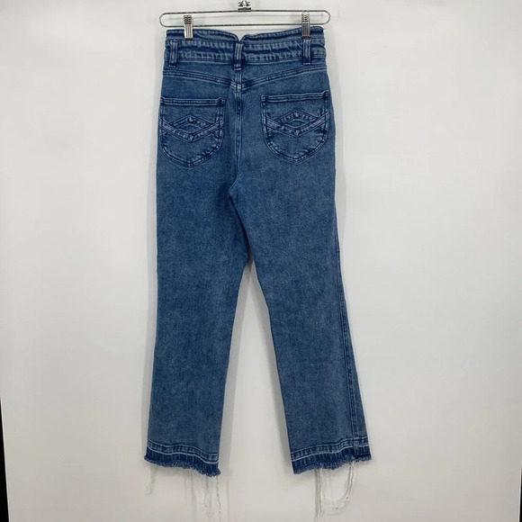 Faherty Jeans Women Size 25 Blue Indigo Dyed Straight Leg Denim Streetwear Ankle - Picture 7 of 13